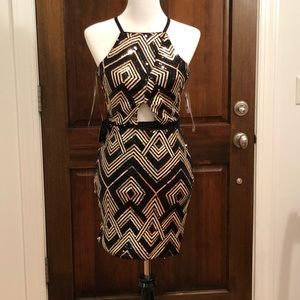 Sexy, sophisticated, glitter dress